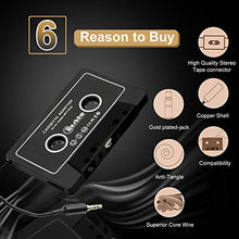 Load image into Gallery viewer, Reshow Cassette to Aux Adapter with Stereo Audio, Premium Car Audio Cassette Adapter with 3.5mm Headphone Jack
