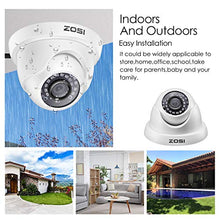 Load image into Gallery viewer, ZOSI 1000TVL CCTV Camera 24 IR LEDs Indoor Outdoor Day Night Vision 65ft Security Dome Color Camera for DVR Surveillance System (White)
