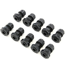 Load image into Gallery viewer, 10 Cable Glands - 3mm-6.5mm PG7 Plastic Waterproof Adjustable Lock Nut Cable Connectors Joints with Gaskets
