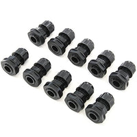10 Cable Glands - 3mm-6.5mm PG7 Plastic Waterproof Adjustable Lock Nut Cable Connectors Joints with Gaskets