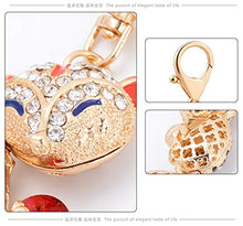 Load image into Gallery viewer, Auto Opal crystal fox alloy key ring chain, crystal car pendant
