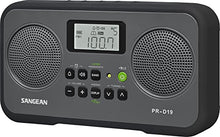 Load image into Gallery viewer, Sangean PR-D19BK FM Stereo/AM Digital Tuning Portable Radio with Protective Bumper (Gray/Black)
