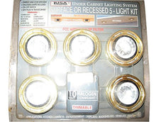 Load image into Gallery viewer, Under Cabinet Lighting System Recessed 5-light Kit Brass
