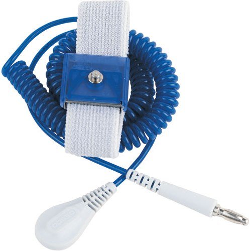 Desco 09100 Jewel Adjustable Wrist Strap With 6 Ft. Cord, Sapphire Blue