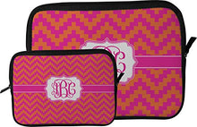 Load image into Gallery viewer, Pink &amp; Orange Chevron Tablet Case/Sleeve - Large (Personalized)
