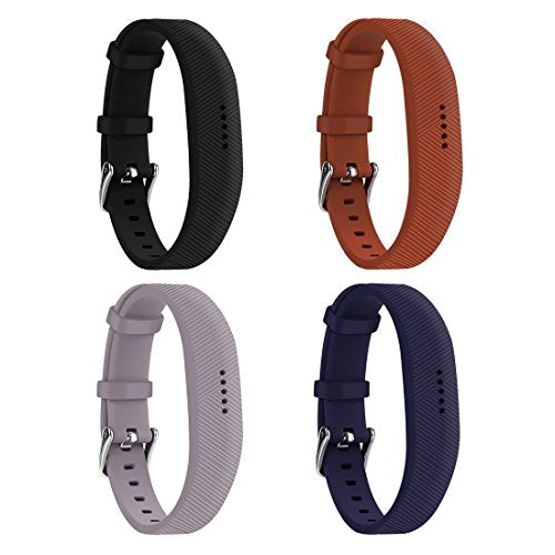 Huadea compatible Replacment for Fitbit Flex 2 ,With Watch Buckle Comfortable Soft Silicone Wristband (4 Pack)