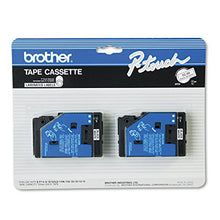 Load image into Gallery viewer, Brother Tc20 Tc Labeling Tapes for P-Touch Labelers, 1/2-Inch W, Black On White, 2/Pack
