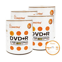 Smartbuy 400-disc 4.7gb/120min 16x DVD+R Logo Top Blank Data Recordable Media Disc