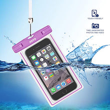 Load image into Gallery viewer, JOTO Universal Waterproof Case, Cellphone Dry Bag for iPhone 13 Pro Max Mini, 12 11 Pro Max Xs Max XR X 8 7 6S Plus SE, Galaxy S10 S10e S9 S8 Plus/S6/Note 8 6 5 4, Pixel 3 XL/LG Sony up to 7&quot; (Purple)
