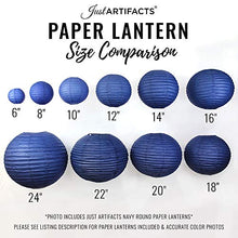 Load image into Gallery viewer, Just Artifacts Decorative Round Chinese Paper Lanterns 12pcs Assorted Sizes (Color: Black)
