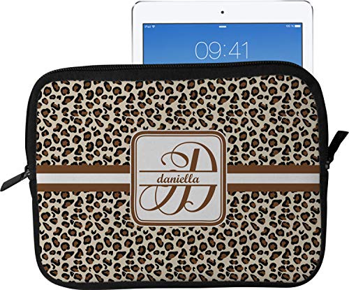 Leopard Print Tablet Case/Sleeve - Large (Personalized)