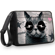 Load image into Gallery viewer, Luxburg Luxury Design 13-Inch Shoulder Strap Messenger Bag for Laptop/Notebook - Rave cat
