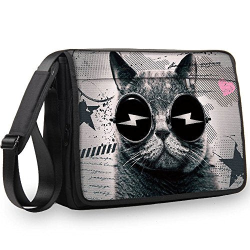 Luxburg Luxury Design 13-Inch Shoulder Strap Messenger Bag for Laptop/Notebook - Rave cat