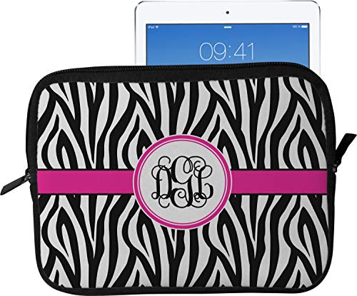 Zebra Print Tablet Case/Sleeve - Large (Personalized)
