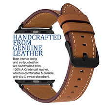 Load image into Gallery viewer, Leather Band Compatible with iWatch 41mm 40mm 38mm Genuine Leather Strap Watch Bands Replacement for iWatch Series 7 Series 6/SE Series 5 Series 4 Series 3 Series 2 Series 1 38 mm/40 mm/41 mm Brown Br
