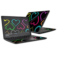 MightySkins Skin Compatible with Lenovo 100s Chromebook wrap Cover Sticker Skins Hearts