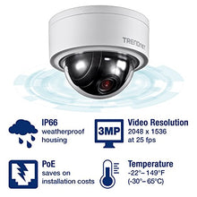 Load image into Gallery viewer, TRENDnet Indoor/Outdoor 3MP Motorized PTZ Dome Network Camera, 4x Optical Zoom, 16x Digital Zoom, Autofocus, IP66 Housing, Free iOS and Android mobile apps, ONVIF Profile S, TV-IP420P
