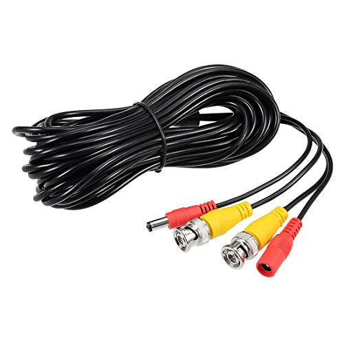 uxcell 10M Black BNC-DC Video Power Cable Wire for Security Camera CCTV DVR Surveillance System Play