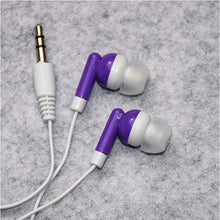 Load image into Gallery viewer, Wholesale Bulk Earbuds Headphones 50 Pack for Kids,Classroom,Labs,Students and Adults (Purple)

