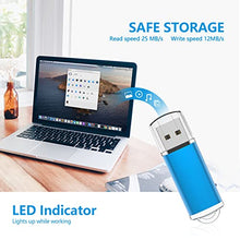 Load image into Gallery viewer, KOOTION Flash Drive 16GB 10 Pack USB 2.0 Thumb Drive Capped Memory Stick Jump Drive, Blue
