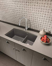 Load image into Gallery viewer, Blanco, Cinder 441474 Performa Silgranit 60/40 Double Bowl Undermount Kitchen Sink With Low Divide
