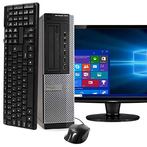 Dell Optiplex 7010 SFF Computer, Intel Core i5-3470 3.2 GHz, 8 GB RAM, 500 GB HDD, Keyboard/Mouse, WiFi, 17in LCD Monitor (Brands Vary), DVD, Windows 10 (Renewed)