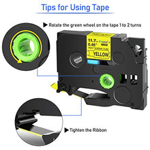 Load image into Gallery viewer, USUPERINK 3 Pack Compatible for Brother HSe-631 HSe631 HS-631 HS631 Black on Yellow Heat Shrink Tube Label Tape use in PT-D210 D200 D400 D450 D600 H300 P700 P900 Printer (0.46&#39;&#39;x 4.92ft,11.7mm x 1.5m)
