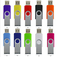 Mix Colors Lot Bulk 10 Pack Rotating USB Flash Drive Memory Stick U Disk Store Data Pen (10X 1GB)