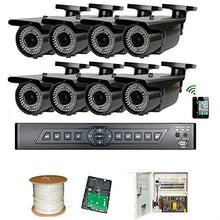Load image into Gallery viewer, 8CH HD1080P Hybrid USB HDMI DVR with 1.3MP 1300TVL 72IR LEDs CCTV Security Camera System

