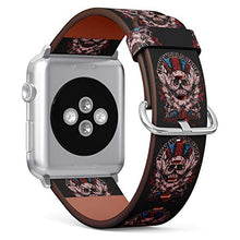 Load image into Gallery viewer, S-Type iWatch Leather Strap Printing Wristbands for Apple Watch 4/3/2/1 Sport Series (42mm) - Rock N Roll Skull
