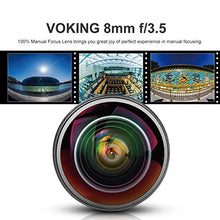 Load image into Gallery viewer, Voking 8mm f3.5 Ultra Wide Angle Manual Focus Rectangle Fisheye Lens Compatible with Fujifilm X Mount Camera X-Pro2 X-E3 X-T1 X-T2 X-T3 X-T4 X-T10 X-T20 X-A2 X-E2 X-T100 X-E1 X-M1 X-A1 X-T200 XPro1
