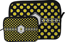 Load image into Gallery viewer, Bee &amp; Polka Dots Tablet Case/Sleeve - Large (Personalized)

