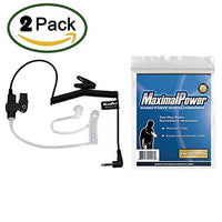 Pack of 2 Maximal Power RHF 617-1N 3.5mm Surveillance Plug Receiver/Listen Only Audio Earpiece for 2-Way Radio Transceivers and Radio Speaker Mics