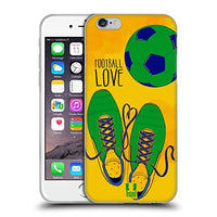 Head Case Designs Heart Shoelaces Football Love Soft Gel Case Compatible with Apple iPhone 6 / iPhone 6s
