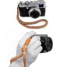 Load image into Gallery viewer, Cotton Camera Wrist Strap,LXH Adjustable Digital DSLR Camera Hand Strap Wrist Lanyard Grip for DSLR Cameras, Pentax, Canon, Panasonic, Leica, Sony, Samsung,M4/3, NEX, Fujifilm (Brown)
