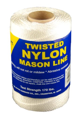 T.W Evans Cordage 10-249 Number-24 Twisted Nylon Mason Line, 625-Feet