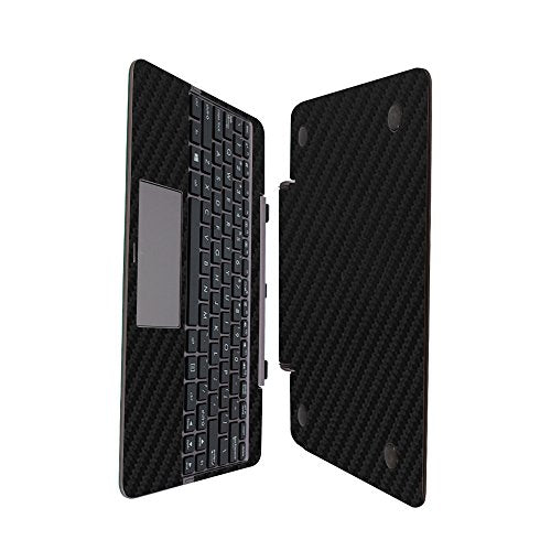 Skinomi Black Carbon Fiber Full Body Skin Compatible with Asus Transformer Book T100HA (Keyboard Only)(Full Coverage) TechSkin Anti-Bubble Film