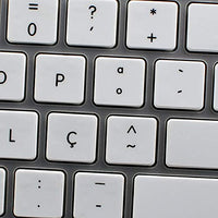Portuguese Non-Transparent NS Keyboard Labels White Background for Desktop, Laptop and Notebook Work with Apple