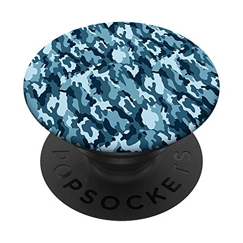 Pop out holder Outdoor blue Camouflage Hunting camo PopSockets Grip and Stand for Phones and Tablets
