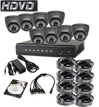 Load image into Gallery viewer, HDVD HVD-P-T88E8 HD-TVI CCTV 8CH DVR with 2.0MP 1080P 8 Camera Package Full HD 1080P HDMI Output Night Vision IR Indoor/Outdoor Eyeball Camera 1TB HDD Installed
