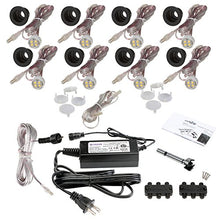 Load image into Gallery viewer, DEKOR Indoor LED Recessed Light Kit (8 Pack) for Ceilings, Floors, Cabinets, Mood Lighting
