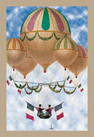 Balloon Flotill Highly Decorated Balloons sport the Italian Flag and its colors 28x42 Giclee on Canvas
