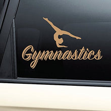 Load image into Gallery viewer, Nashville Decals Gymnastics Vinyl Decal Laptop Car Truck Bumper Window Sticker - Metallic Gold Matte
