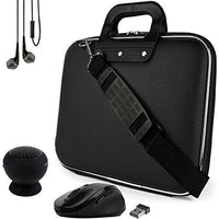 SumacLife Cady Black Laptop Carrying Case Bag, Mouse, Headphones, Speaker for iRULU SpiritBook 1 Pro S1 12.5