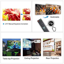 Load image into Gallery viewer, Wireless Projector WiFi Bluetooth 4400 Lumens (2019 Updated), Portable HD LED Projector 1080p Support, Digital Home Theater Cinema Projector Indoor Outdoor Movie Game with HDMI USB TV Audio AV Ports
