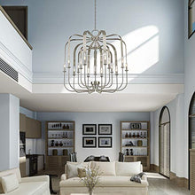 Load image into Gallery viewer, Livex Lighting 51949-91 Addison Brushed Nickel 15 Light Foyer Chandelier
