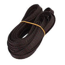 Load image into Gallery viewer, Aexit 12mm PET Tube Fittings Cable Wire Wrap Expandable Braided Sleeving Black Brown Microbore Tubing Connectors 5M Length
