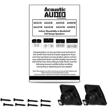 Load image into Gallery viewer, Acoustic Audio AA321B Mountable Indoor Speakers 2400 Watts Black 6 Pair Pack AA321B-6Pr
