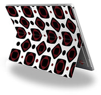 Red And Black Squared - Decal Style Vinyl Skin fits Microsoft Surface Pro 4 (SURFACE NOT INCLUDED)