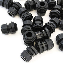Load image into Gallery viewer, 25 Cable Glands - 6mm-12mm PG13.5 Plastic Waterproof Adjustable Lock Nut Cable Connectors Joints with Gaskets
